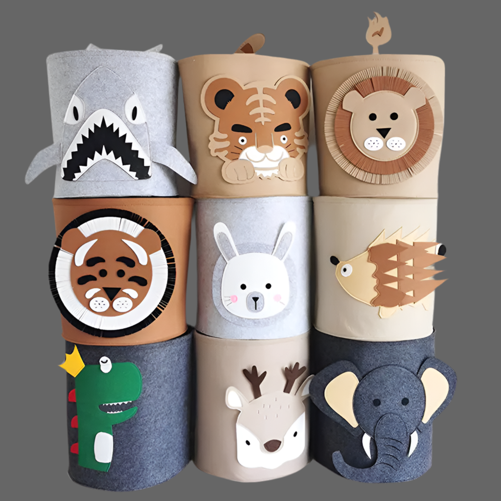 Panier de rangement en coton Kawaii pour enfants