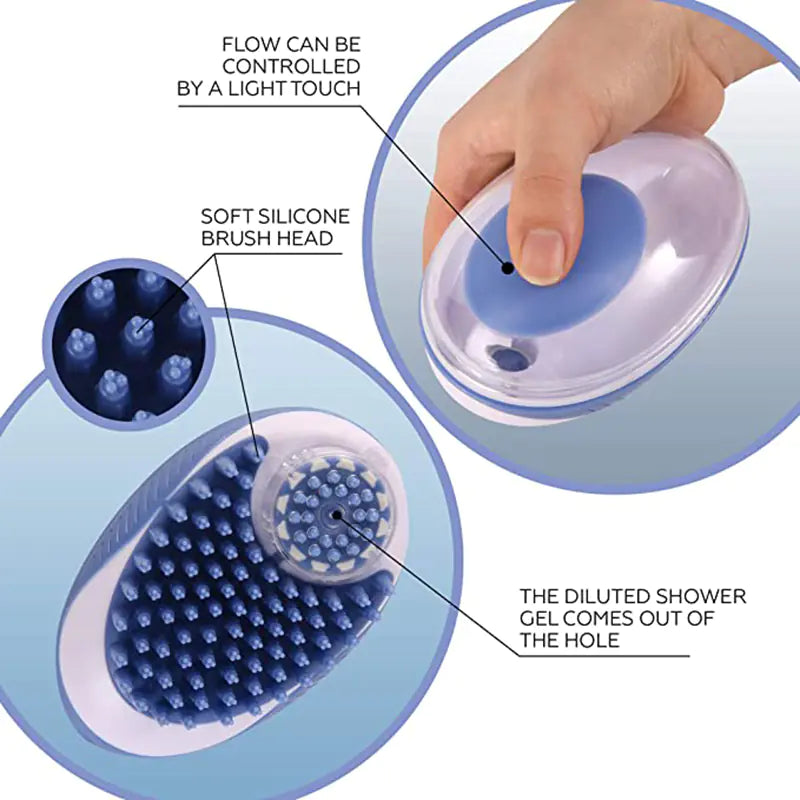 Brosse de bain et peigne de toilettage 2 en 1 pour chiens et chats