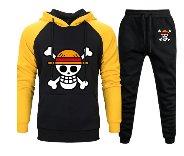 Ensemble sweat à capuche pour homme - Vêtements de sport à thème pirate transfrontalier