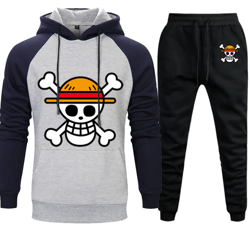 Ensemble sweat à capuche pour homme - Vêtements de sport à thème pirate transfrontalier