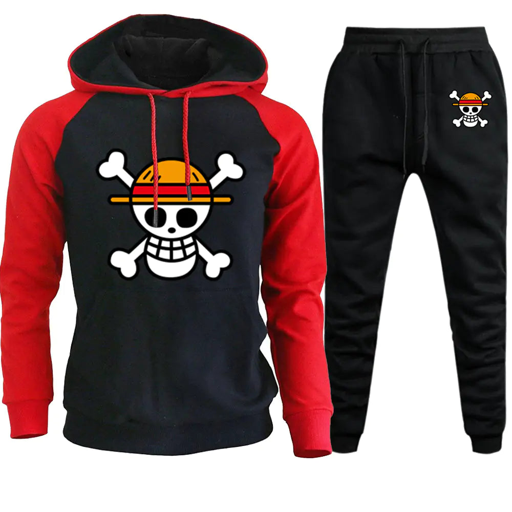 Ensemble sweat à capuche pour homme - Vêtements de sport à thème pirate transfrontalier