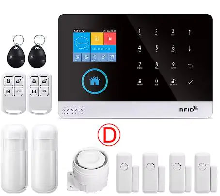Alarme de sécurité domestique sans fil avec WiFi et GSM