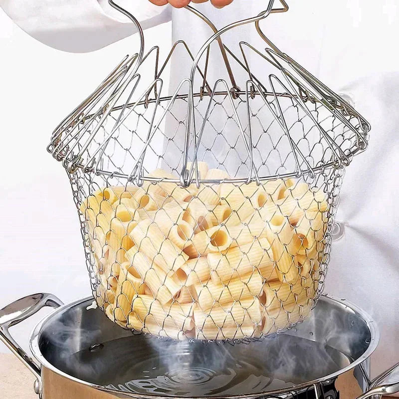 Panier à friture pliable multifonctionnel pour la cuisine