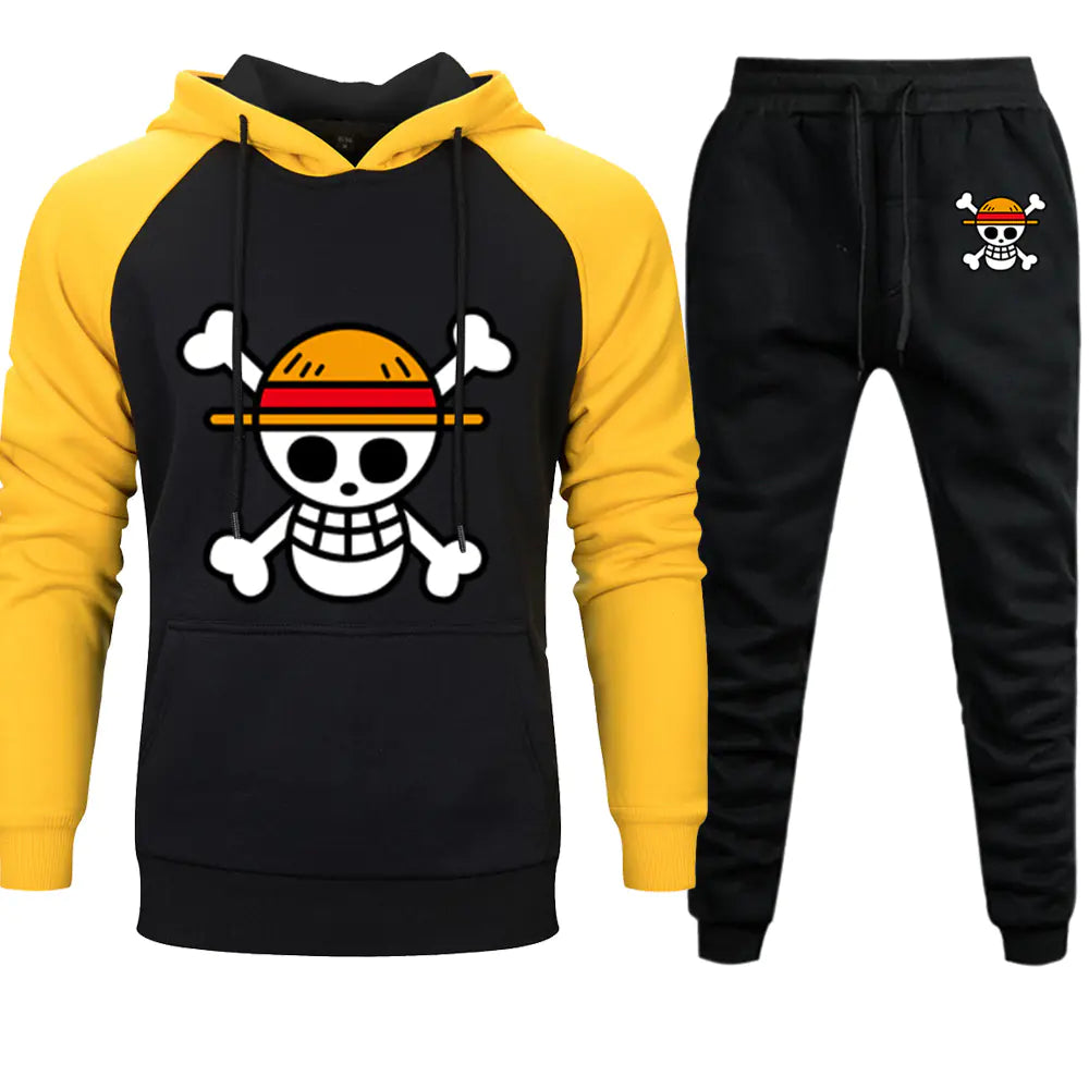 Ensemble sweat à capuche pour homme - Vêtements de sport à thème pirate transfrontalier