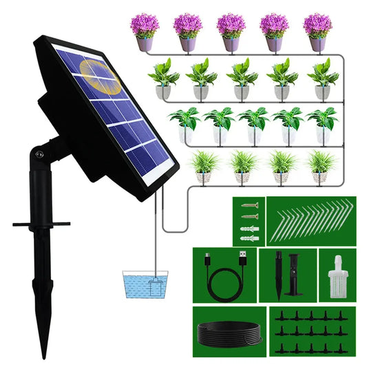 Kit d'irrigation goutte à goutte solaire
