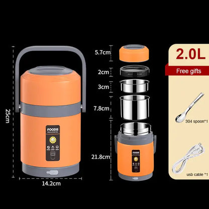 Boîte à lunch chauffante électrique USB 2 L
