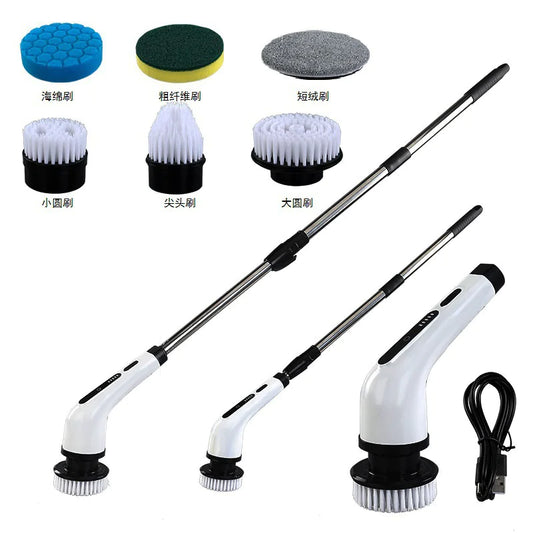 Brosse de nettoyage électrique multifonction, brosse à récurer, charge, étanche