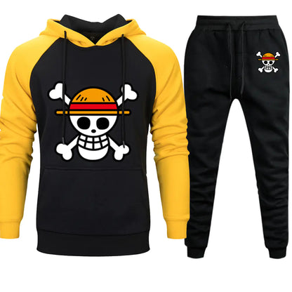 Ensemble sweat à capuche pour homme - Vêtements de sport à thème pirate transfrontalier