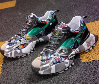 Baskets tendance et colorées pour hommes, nouvelle collection automne