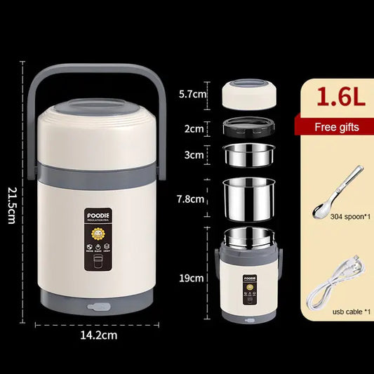 Boîte à lunch chauffante électrique USB 2 L