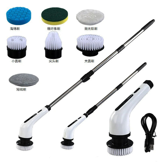 Brosse de nettoyage électrique multifonction, brosse à récurer, charge, étanche