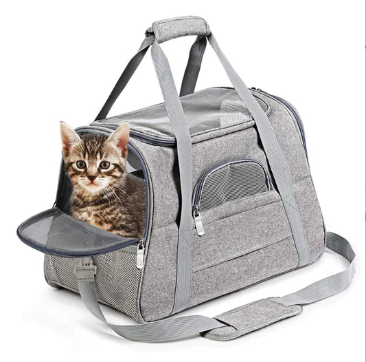 Sac de transport gris pour chats et petits animaux (unité)