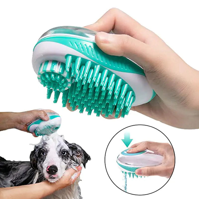 Brosse de bain et peigne de toilettage 2 en 1 pour chiens et chats