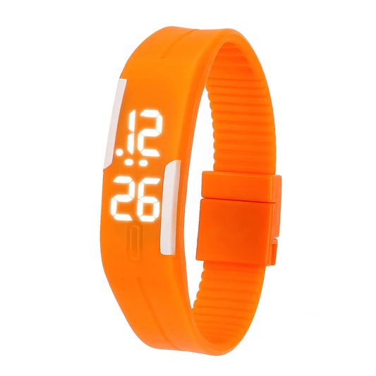 Montre de sport LED étanche en silicone pour étudiants