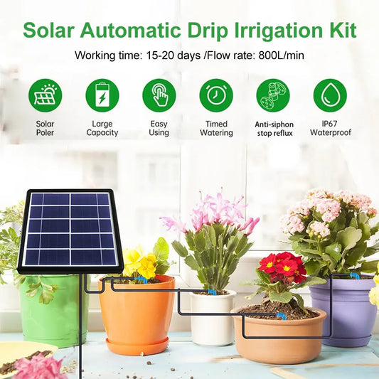 Kit d'irrigation goutte à goutte solaire